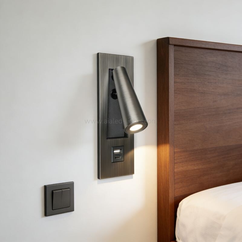 Modern Flexible Hotel Project Wall Light USB Type-C 3W Bedside Wall Lamp Modern Flexible Hotel Project Wall Light USB Type-C 3W Bedside Wall Lamp