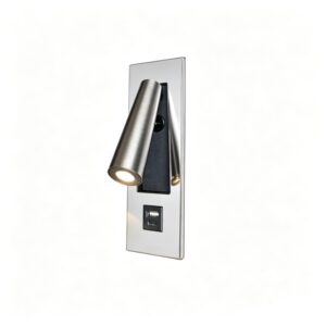 USB Type-C Bedside Wall Lamp-Chrome