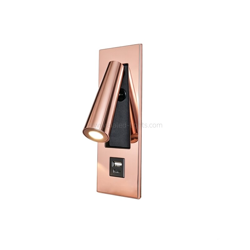 Modern Flexible Hotel Project Wall Light USB Type-C 3W Bedside Wall Lamp Modern Flexible Hotel Project Wall Light USB Type-C 3W Bedside Wall Lamp