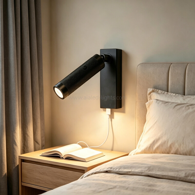 aluminum adjustable headboard 3w reading wall lamp hotel led wall light