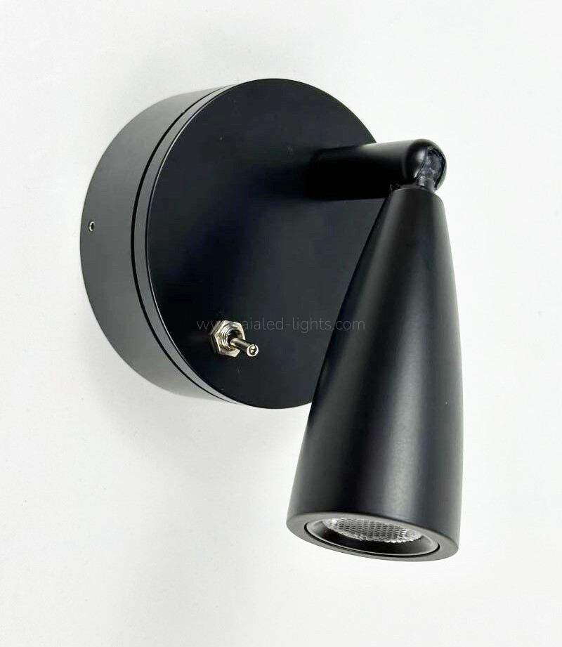 3W Spotlight Felixble angle Hotel Bedside Reading Wall Light With On/Off Switch