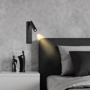USB Type-C Charger Reading Wall Lamp-Black