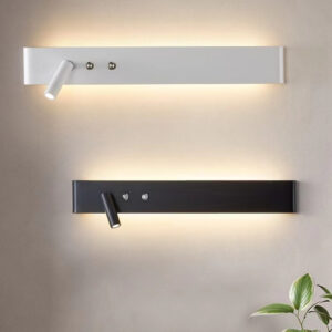 Modern Long LED Wall Sconce With Spotlight,Bedroom Decor Linear Wall Reading Light