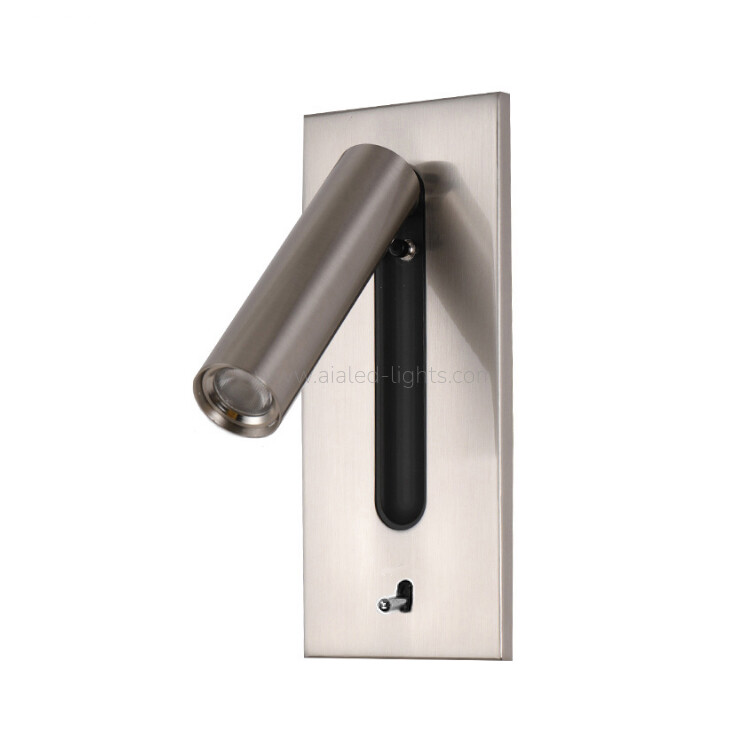 Aluminum Adjustable headboard Reading Wall Light Hotel 3W Reading Wall Lamp