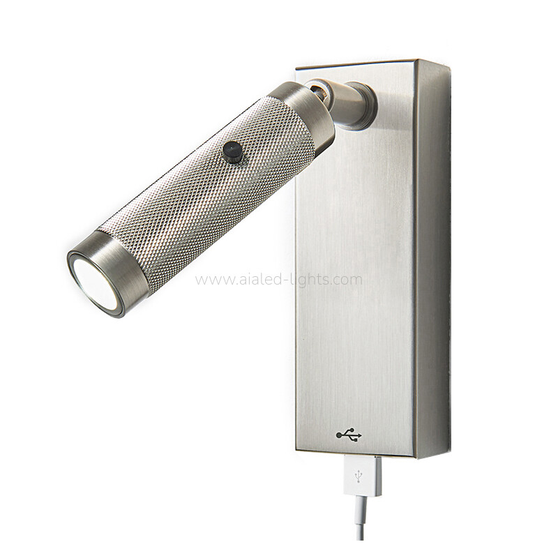 aluminum adjustable headboard 3w reading wall lamp hotel led wall light