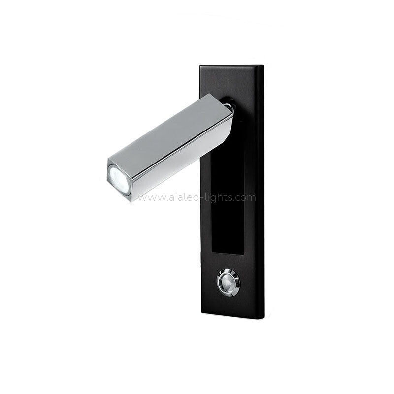 Modern Revolving Wall Light Hotel Reading Wall Lamp with button on/off Switch