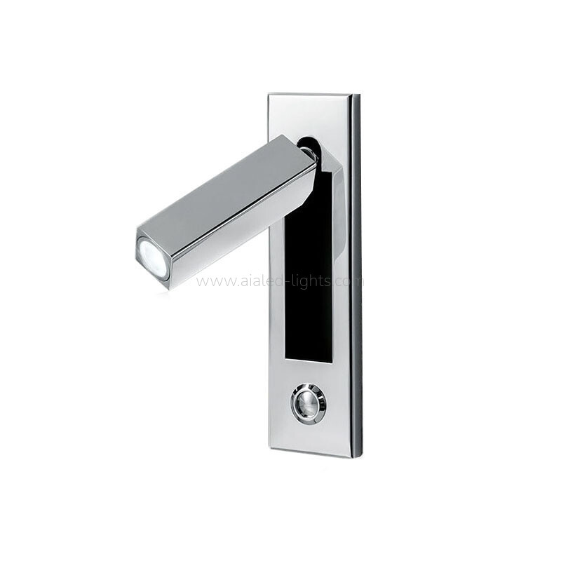 Modern Revolving Wall Light Hotel Reading Wall Lamp with button on/off Switch