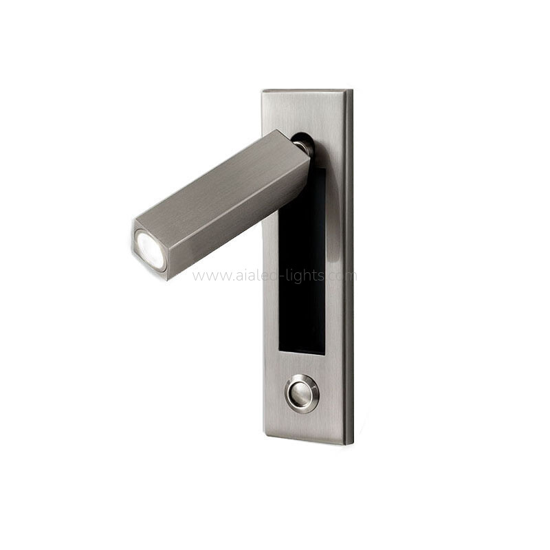 Modern Revolving Wall Light Hotel Reading Wall Lamp with button on/off Switch