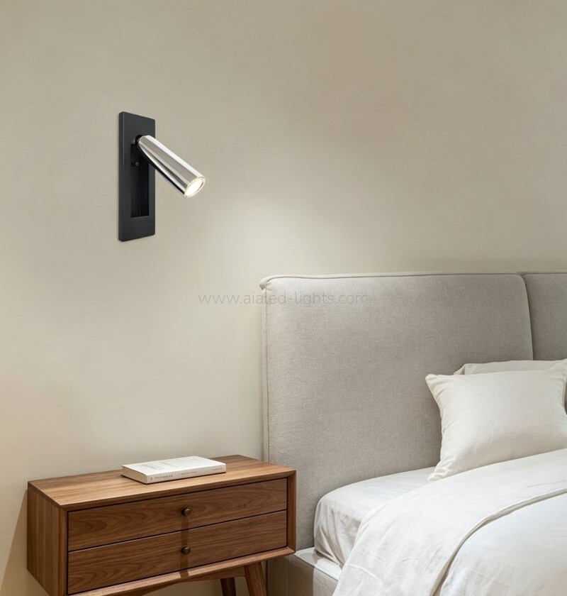 Recessed Wall Lamp Hotel Villa Bedroom Wall Light with Hidden on/off Switch