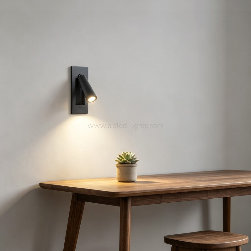 Recessed Wall Lamp Hotel Villa Bedroom Wall Light with Hidden on/off Switch
