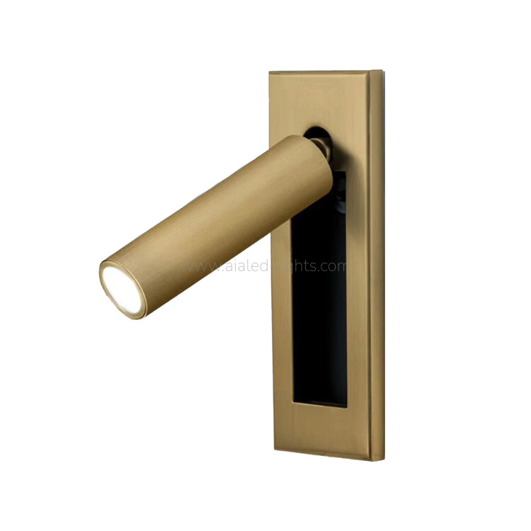 Recessed Wall Lamp Hotel Villa Bedroom Wall Light with Hidden on/off Switch