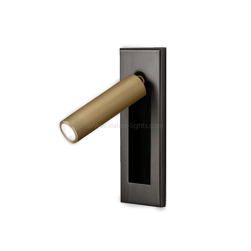Recessed Wall Lamp Hotel Villa Bedroom Wall Light with Hidden on/off Switch