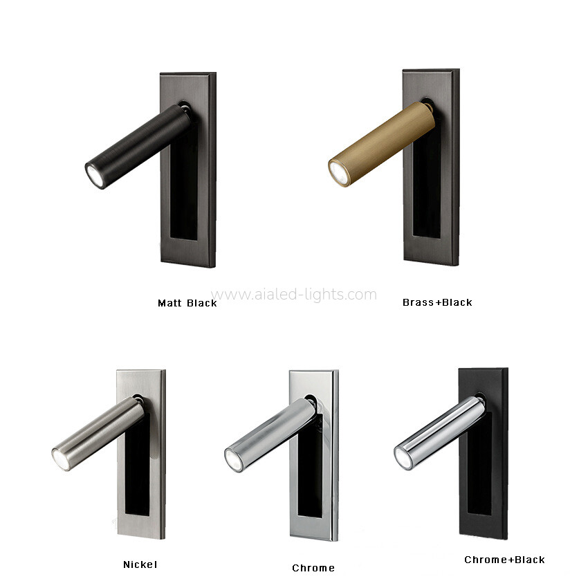 Recessed Wall Lamp Hotel Villa Bedroom Wall Light with Hidden on/off Switch