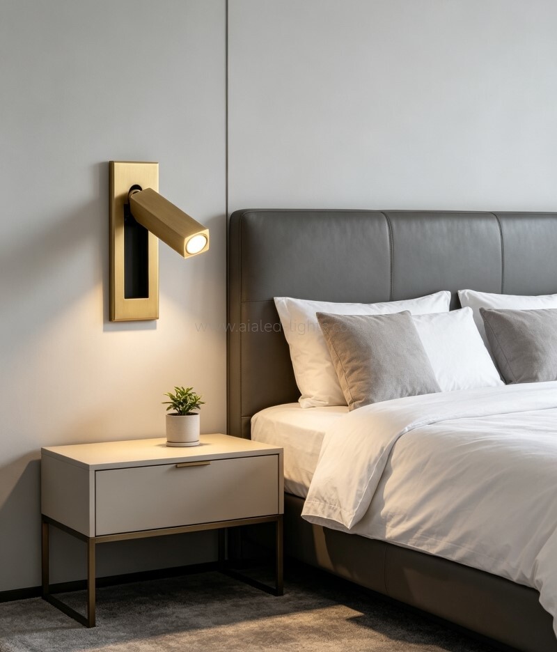 Headboard Reading Wall Light Bedroom 3W Bedside Wall Lamp for Resort