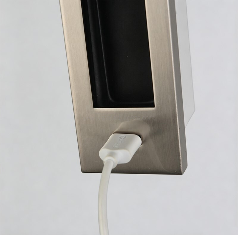 Recessed Mounted Square 3W Head Adjustable Bedside Reading Wall Lamp Hotel Wall Light