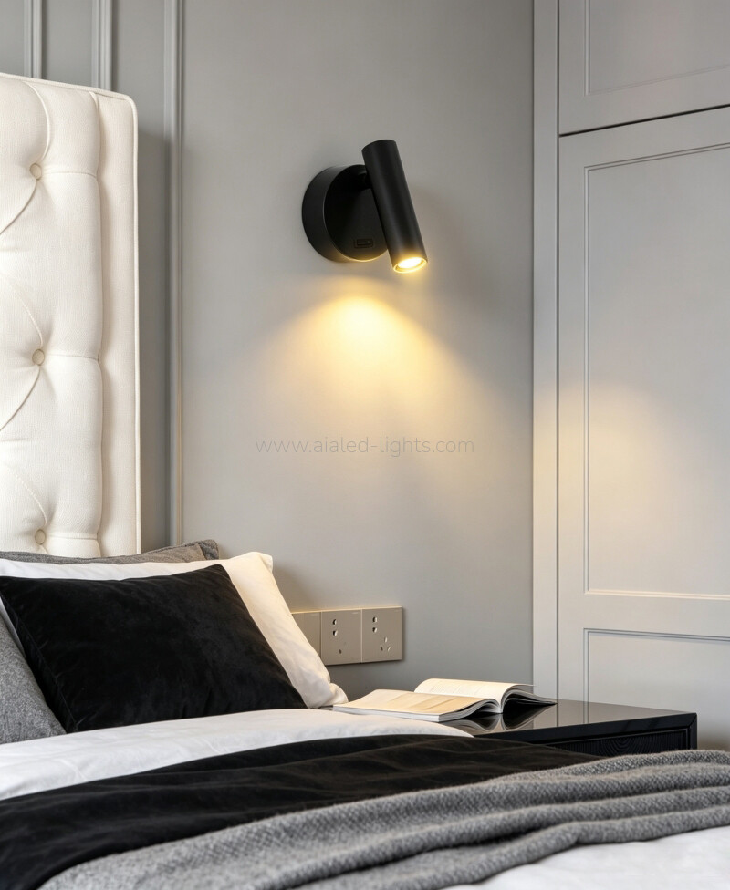 Surface 3W Bed Headbaord Wall Lamp Hotel Villa bedroom Reading Light