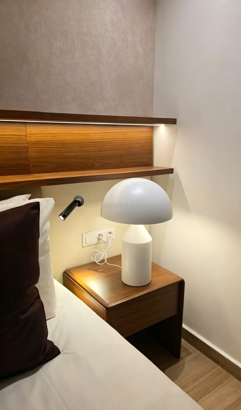 Embedded Small 3W reading wall light with pattern lamp head for hotel villa