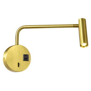 hotel villa project bedside reading wall lamp sconce light with usb type c port recessed (复制)