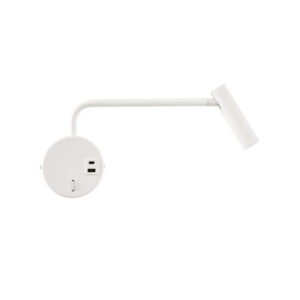 Modern Bedside Reading Wall Lamp bed wall Light-White flexible arm