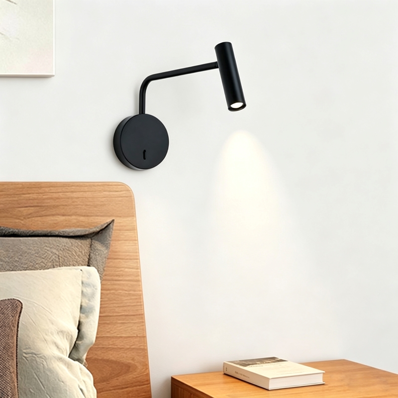 modern bedside reading wall lamp bed wall light with usb type c surface installation