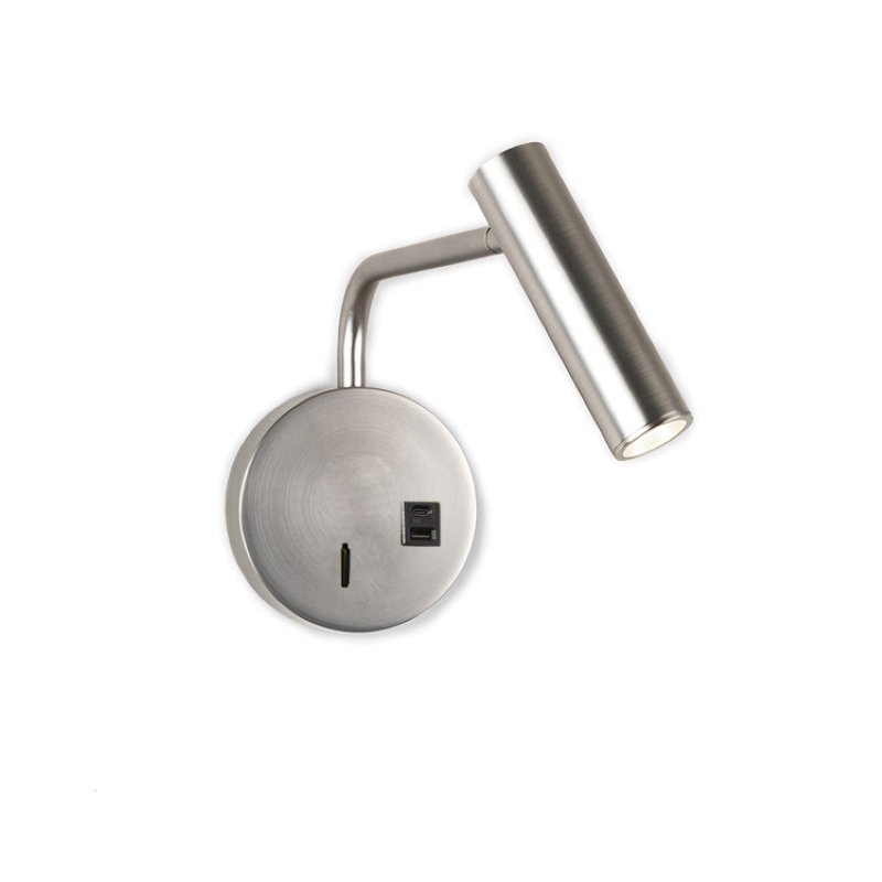 modern bedside reading wall lamp bed wall light with usb type c surface installation