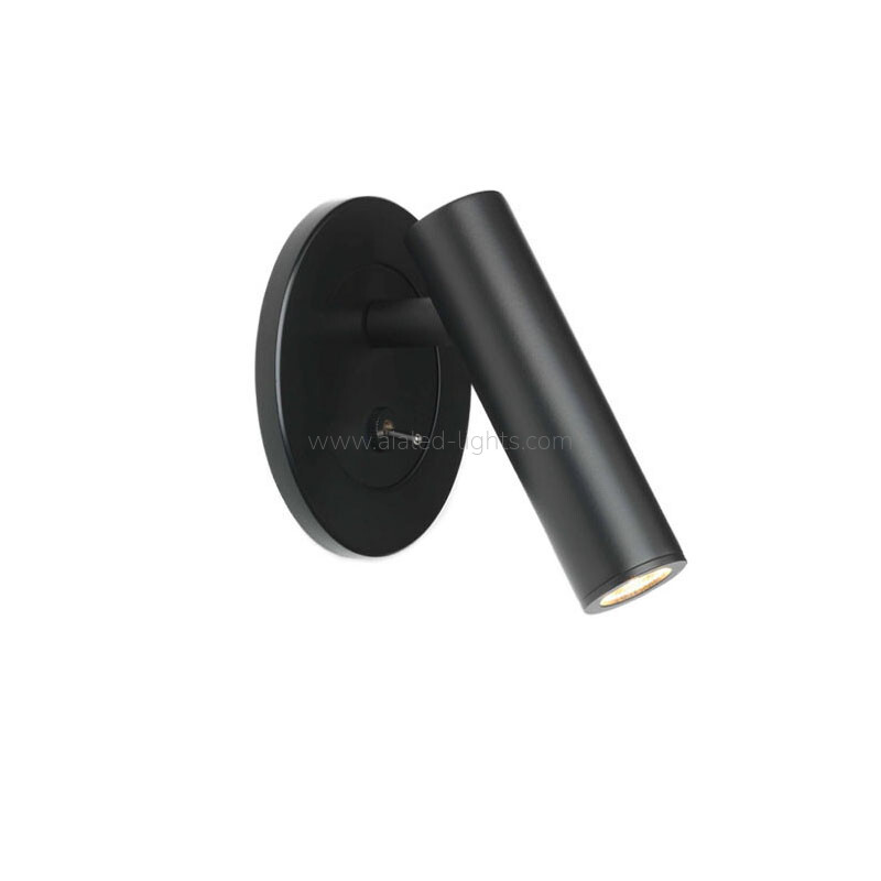 Base-mounted 3W reading wall light Headboard Wall Lamp for hotel villa