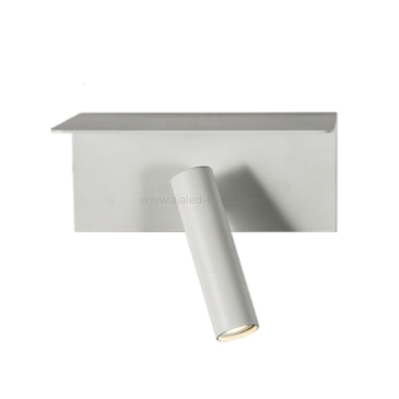 Swtich Dimmable Wall Lamp Hotel Villa Bedroom Bed Wall Light with Type-C and Shelf