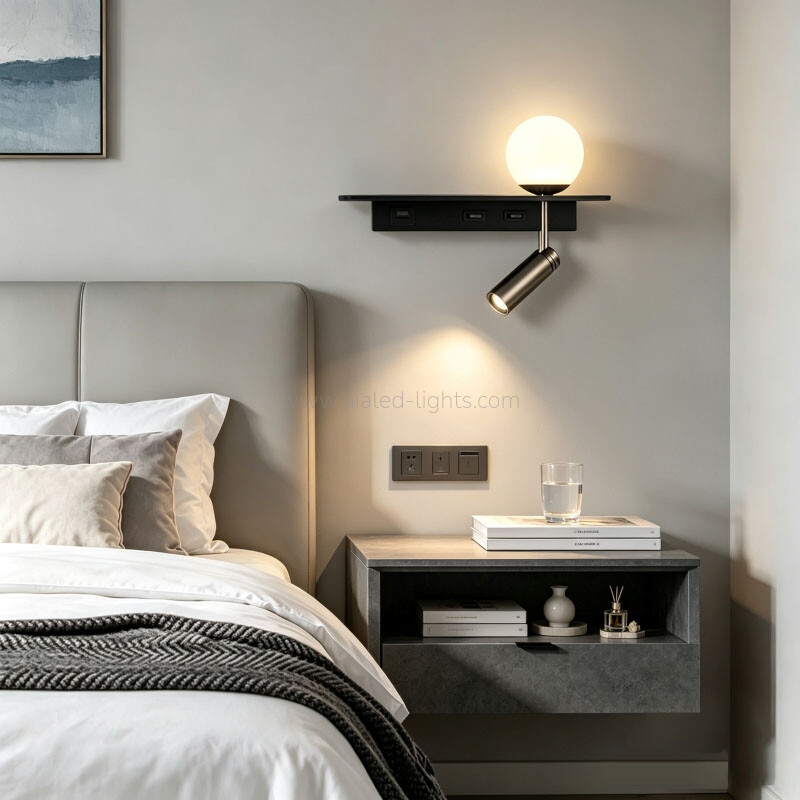 Reading Wall light Flexible 3W Spotlight Acrylic Ball Wall Lamp