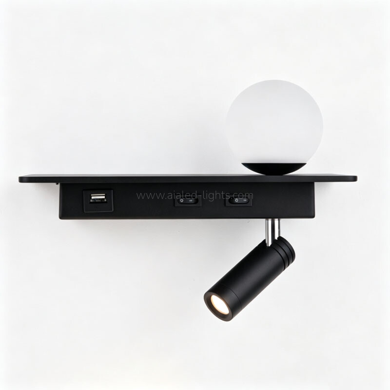 Reading Wall light Flexible 3W Spotlight Acrylic Ball Wall Lamp