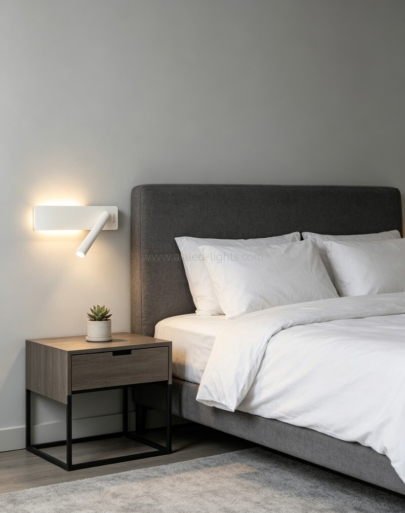 3W+6W Reading Wall Lamp Contemporary Wall Light Five Star Hotel Project