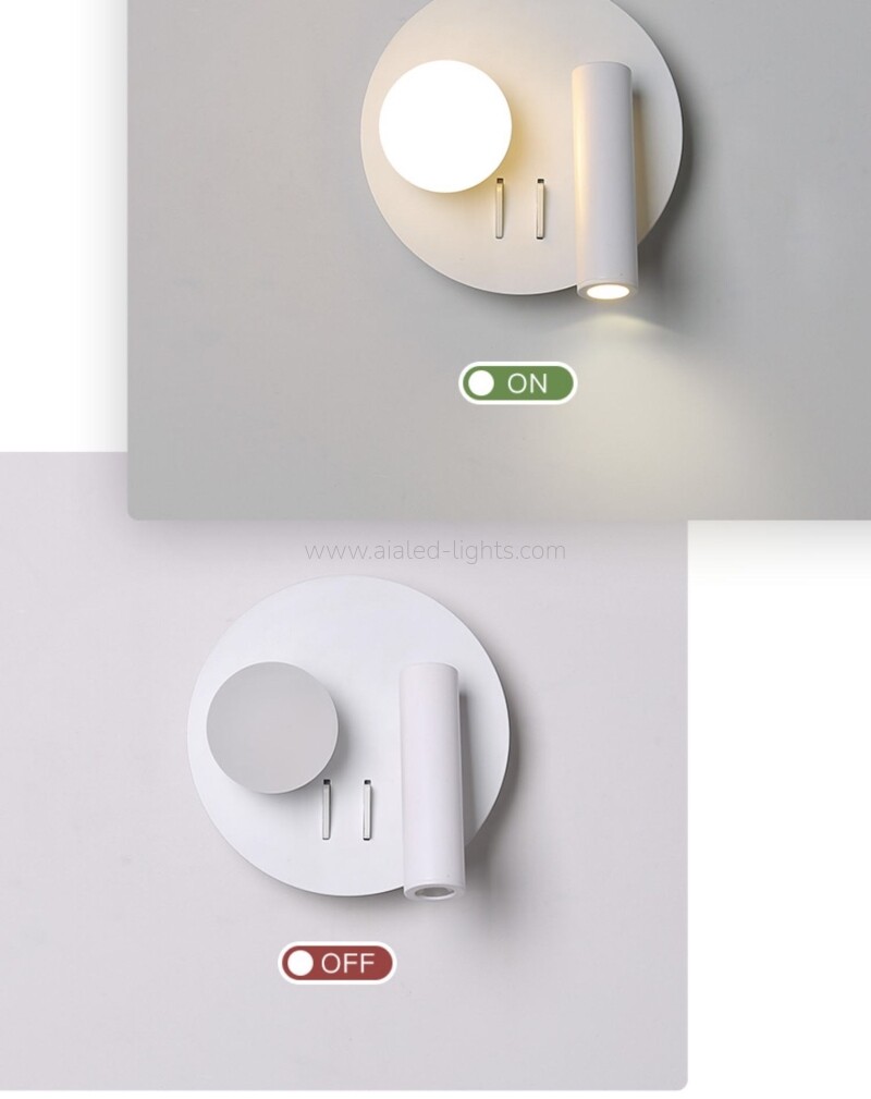 Hotel Reading Wall Light Double-switch Bed wall lamp