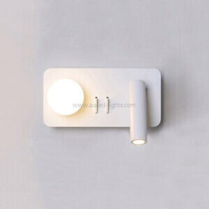 hotel surface mounted adjustable acrylic ball double switch bedside wall lamp (复制)
