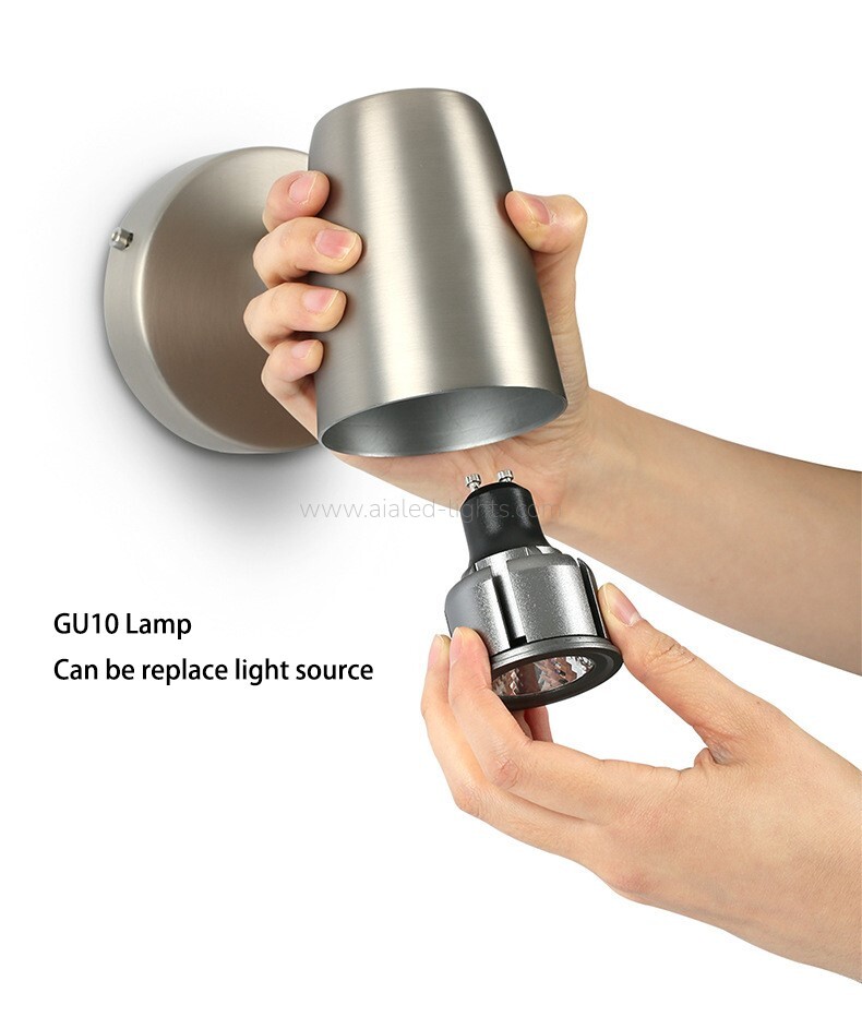 E27 GU10 Wall Lamp Adjustable Bedside Reading Wall Light