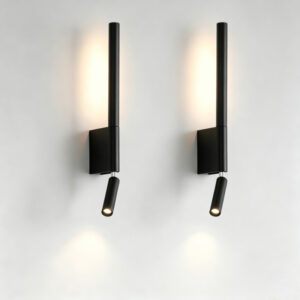 telescopic surface mount led wall sconce, dual light wall lamp with rotatable spotlight