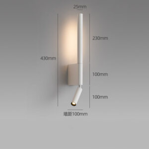 LED Wall Sconce, Dual Light Wall Lamp with Rotatable Spotlight-Size