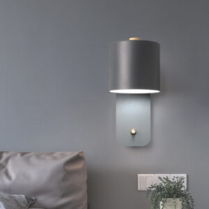 Surface Mount E27 LED Wall Light Bedside Wall Lamp Rotatable Angle for bedroom E27 LED Wall Light Bedside Wall Lamp-Gray