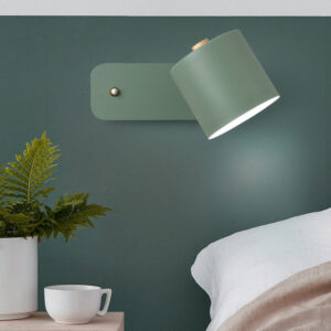 Surface Mount E27 LED Wall Light Bedside Wall Lamp Rotatable Angle for bedroom E27 LED Wall Light Bedside Wall Lamp-Green