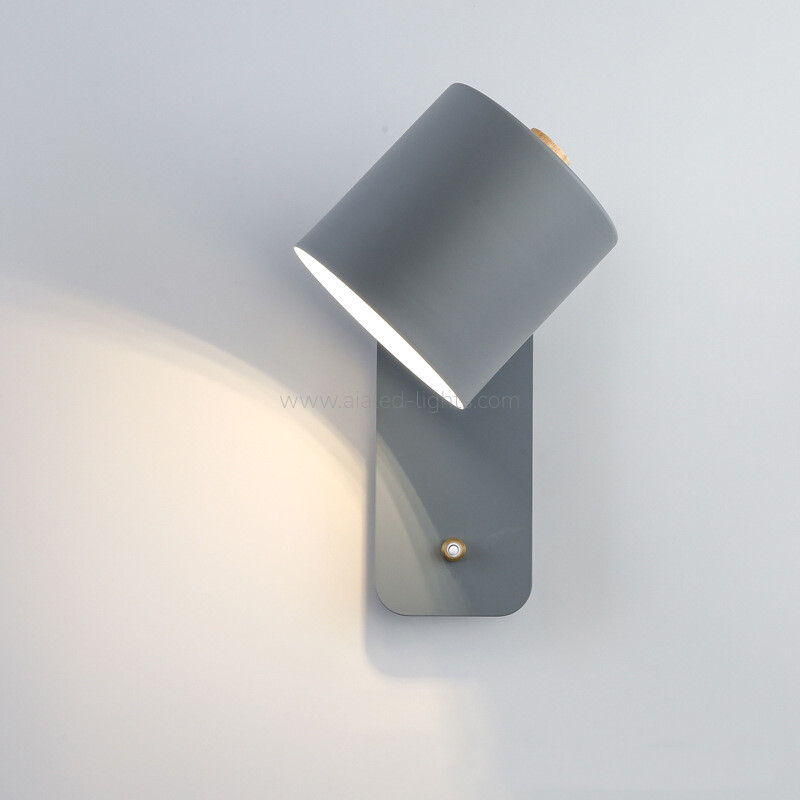 E27 LED Wall Light Bedside Wall Lamp-Gray