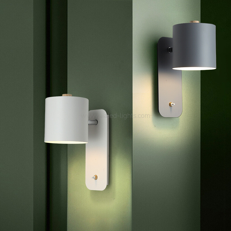 E27 LED Wall Light Bedside Wall Lamp-Gray