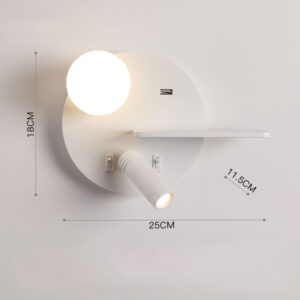 Wireless Charging Bedside Wall Lamp