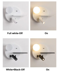 Wireless Charging Bedside Wall Lamp-Left and Right