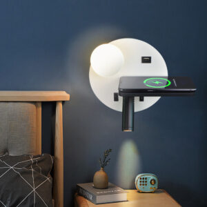 Wireless Charging Bedside Wall Lamp
