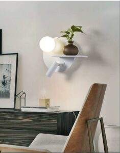 Wireless Charging Bedside Wall Lamp