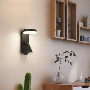 wireless charging bedside wall lamp, usb port wall sconce, acrylic ball shade wall light (复制)