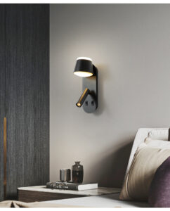 Hotel Wall light Adjustable Spotlight + Ambient Light, Dual Switches Contemporary Surface mount wall lamp, adjustable angle, dual light with dual switches
