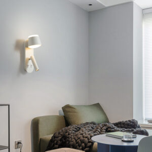 Hotel Wall light Adjustable Spotlight + Ambient Light, Dual Switches Contemporary Articulating Wall Sconce with Dual Switches, Ambient & Spotlight Function for Modern Hospitality Spaces
