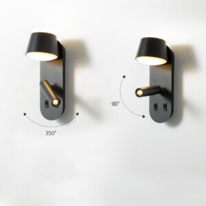 Hotel Wall light Adjustable Spotlight + Ambient Light, Dual Switches Contemporary potlight Function for Modern Hospitality Spaces