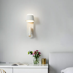 Hotel Wall light Adjustable Spotlight + Ambient Light, Dual Switches Contemporary Dual-function wall light: adjustable spotlight + ambient light