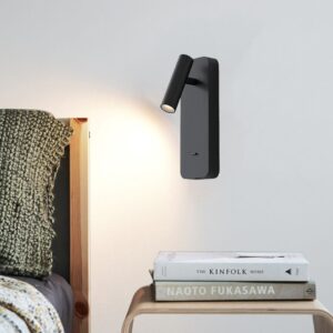 USB bedside Reading Wall Light-Black