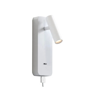 USB bedside Reading Wall Light-White